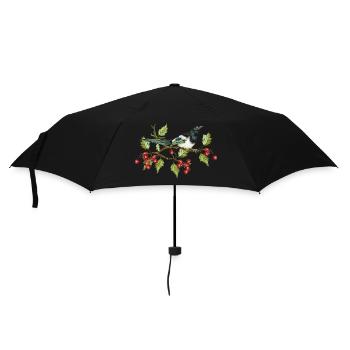 Bunter Vogel - Regenschirm (klein) - Schwarz - Vorne