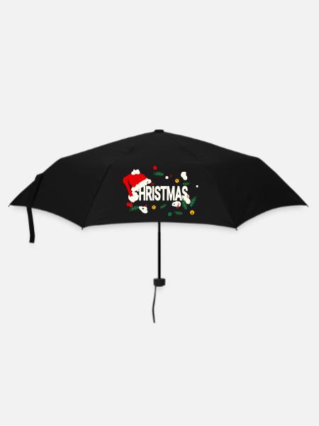 Weihnachten - Regenschirm (klein) - Schwarz