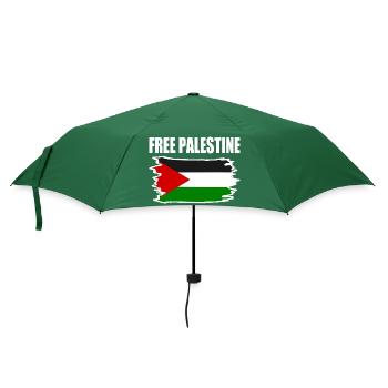 Free palestine - Regenschirm (klein) - Flaschengrün - Vorne