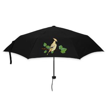 Bunter Vogel - Regenschirm (klein) - Schwarz - Vorne