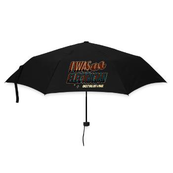 electrician electrician bib fun birthday present - Regenschirm (klein) - Schwarz - Vorne