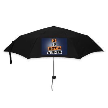 2 n’est pas un gagnant en disant lettrage Graffiti - Parapluie standard - noir - Devant