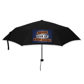N’abandonnez jamais, continuez à dire lettrage - Parapluie standard - noir - Devant