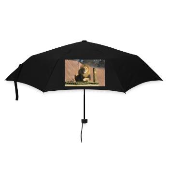 Male Lion CSC 0883 - Umbrella (small) - black - Front