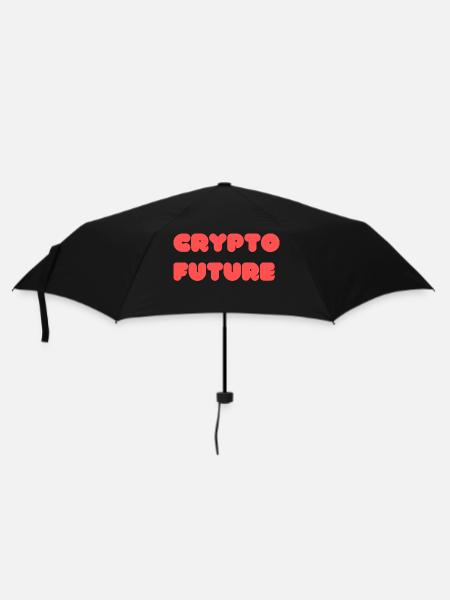Krypto Zukunft - Regenschirm (klein) - Schwarz