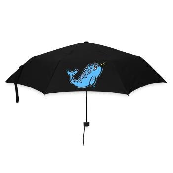Illustration mignonne de narval - Parapluie standard - noir - Devant