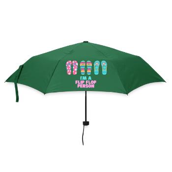 Vacation mood - I'm a Flip Flop Person - Regenschirm (klein) - Flaschengrün - Vorne