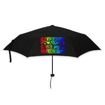 Love me Valentine Happy Valentines Valentines - Umbrella (small) - black - Front