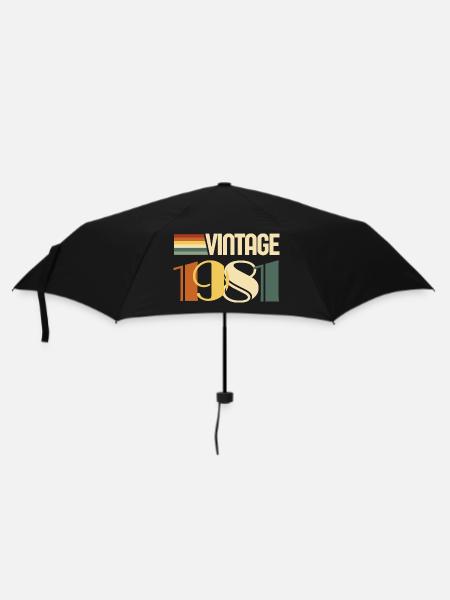 Vintage 1981-cadeau anniversaire 1981 - Parapluie standard - noir