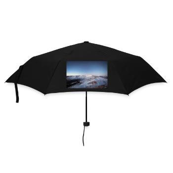Alpen Glow On Agrafa mountain range in Greece - Umbrella (small) - black - Front