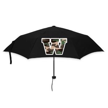 lettre W camouflage militaire-idée cadeau - Parapluie standard - noir - Devant