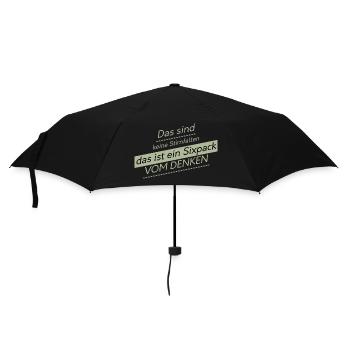 witzige Geschenkidee - Regenschirm (klein) - Schwarz - Vorne