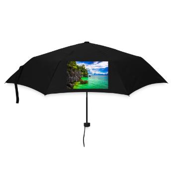 PARADIES KÜSTE - Regenschirm (klein) - Schwarz - Vorne