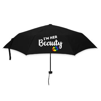 LGBT Pride Rainbow Couples Lesbians I'm Her Beauty - Umbrella (small) - black - Front