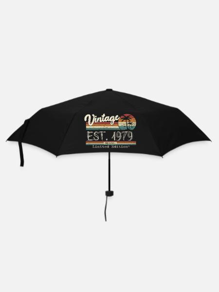 1979 né cadeau d’anniversaire vintage - Parapluie standard - noir