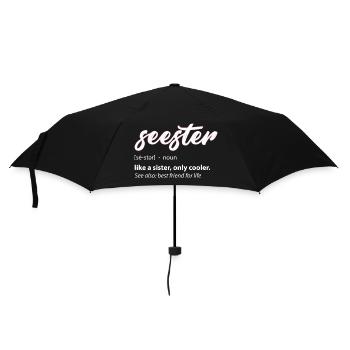 Seester Definition Mama Schwester Freundin Schwester - Regenschirm (klein) - Schwarz - Vorne