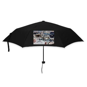 Fischerboote - Regenschirm (klein) - Schwarz - Vorne