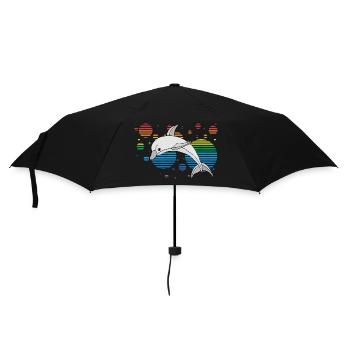 Delfin - Regenschirm (klein) - Schwarz - Vorne