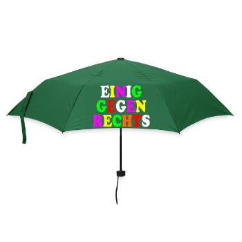 Einig gegen rechts - Regenschirm (klein) - Flaschengrün - Vorne