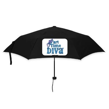 PartTimeDiva Man - Regenschirm (klein) - Schwarz - Vorne