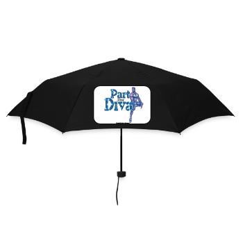 011-PartTimeDiva - Regenschirm (klein) - Schwarz - Vorne