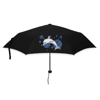 Delfin - Regenschirm (klein) - Schwarz - Vorne