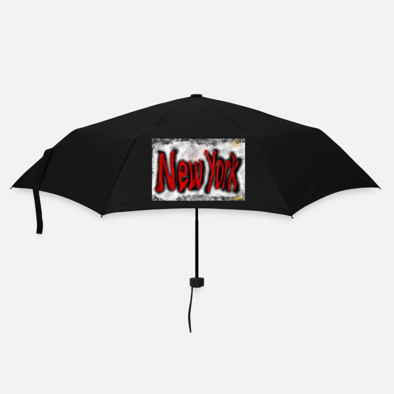New Yorker Straßenkunst - Regenschirm (klein) - Schwarz