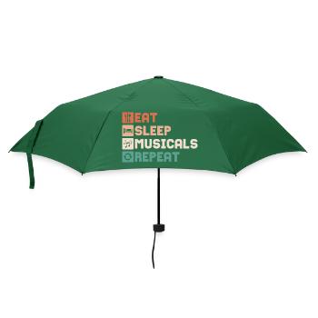 Manger, dormir, comédies musicales, répéter le théâtre, chanter - Parapluie standard - vert bouteille - Devant