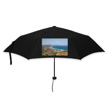 Landschaftsansicht der Burg von Kefalos Insel Kos - Regenschirm (klein) - Schwarz - Vorne