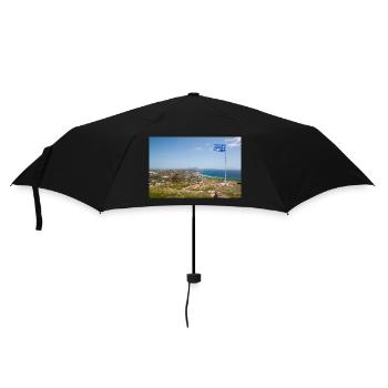 Landschaftsansicht der Burg von Kefalos Insel Kos - Regenschirm (klein) - Schwarz - Vorne