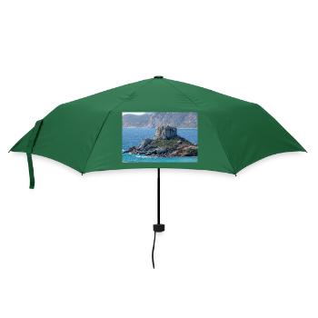 Landscape view of Kastri Island near Kampos town - Umbrella (small) - bottlegreen - Front