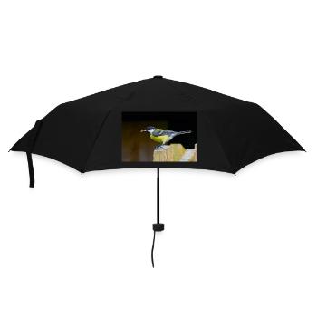 Great Tit with Spider - Umbrella (small) - black - Front
