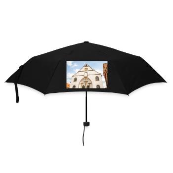 Kleine Kirche Osnabrück - Regenschirm (klein) - Schwarz - Vorne