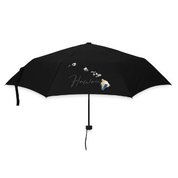 Real Volleyball in the Hawaii State Map HI - Umbrella (small) - black - Front