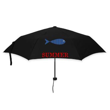 FISH. APRIL FOOL. HOLIDAY. SUMMER. HUMOR - Umbrella (small) - black - Front