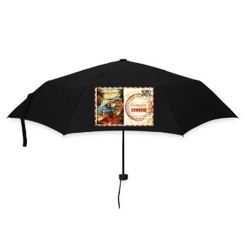 Croatia Croatia Hrvatska travel summer dubrovnik - Umbrella (small) - black - Front
