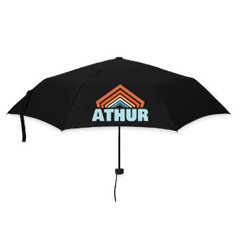 Athur als Vorname - Regenschirm (klein) - Schwarz - Vorne