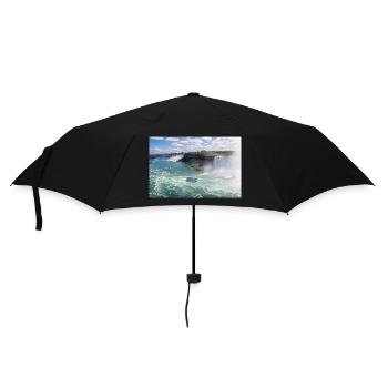 Niagara City Skyline and Niagara Falls panorama - Umbrella (small) - black - Front