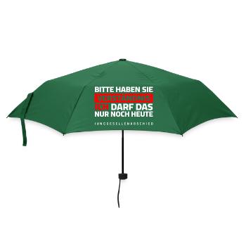 JGA - Bitte haben sie Verständnis - Regenschirm (klein) - Flaschengrün - Vorne