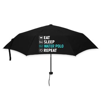 Eat Sleep Water Polo Repeat Aquatic Polo Player - Umbrella (small) - black - Front