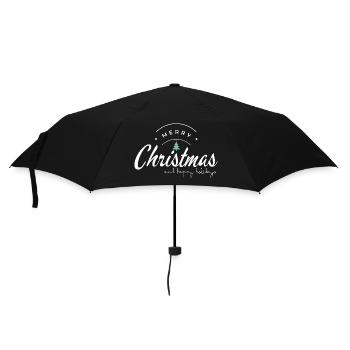 Joyeux Noël et Joyeuses Fêtes - Parapluie standard - noir - Devant