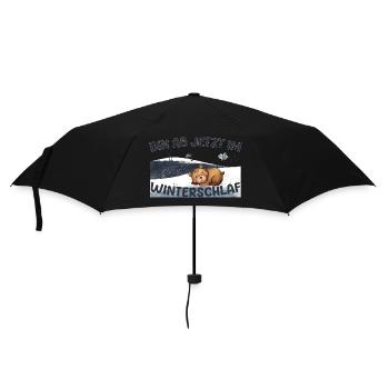 Bär im Winterschlaf Winter Schnee Geschenk Warm - Regenschirm (klein) - Schwarz - Vorne