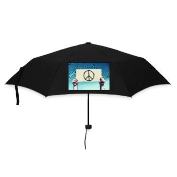 Pancarte - Peace sign - Parapluie standard - noir - Devant
