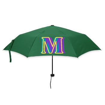 Multicolored letter m - Umbrella (small) - bottlegreen - Front