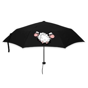 2 mouton lunettes de soleil musique fête DJ équipe amis - Parapluie standard - noir - Devant