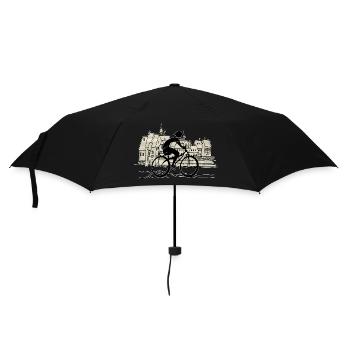 Radfahrer - Regenschirm (klein) - Schwarz - Vorne