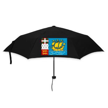 Flag of Saint-Pierre and Miquelon - Umbrella (small) - black - Front