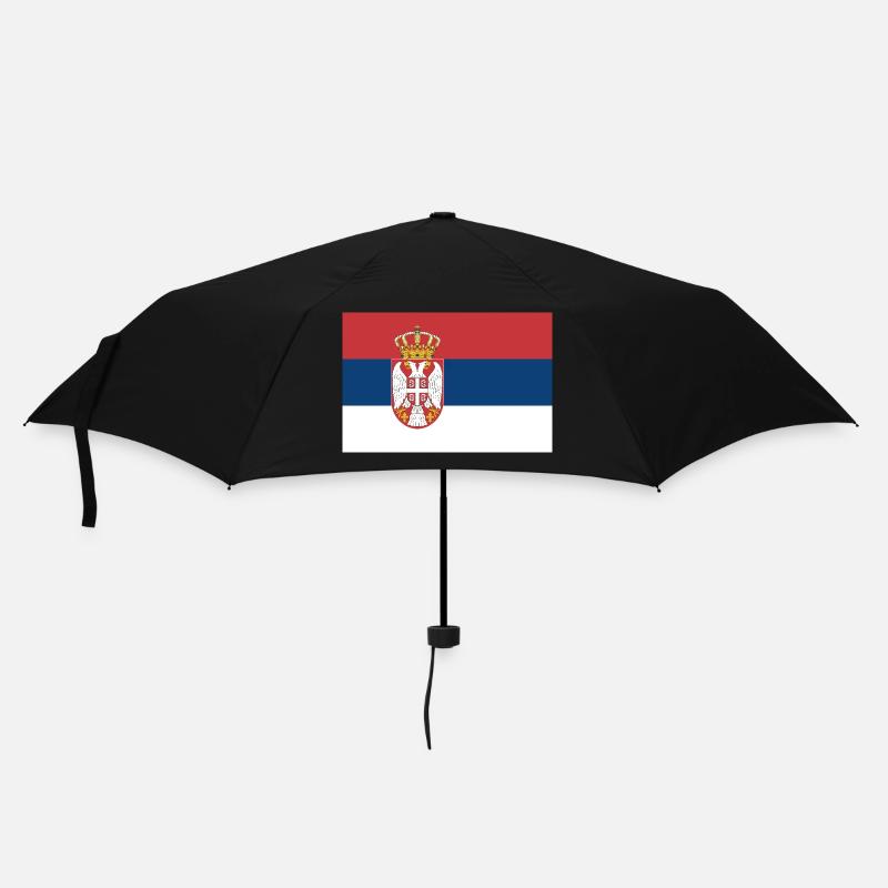 Serbien - Regenschirm (klein) - Schwarz