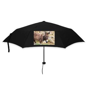 Âne dans un champ Paysage Île de Mykonos Sud A - Parapluie standard - noir - Devant
