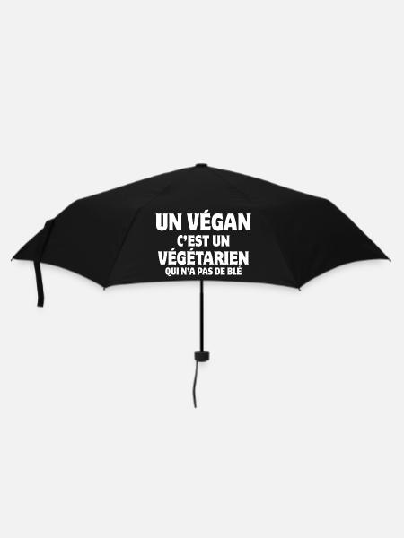 vegan, vegan, vegetarisch, Lebensmittel - Regenschirm (klein) - Schwarz